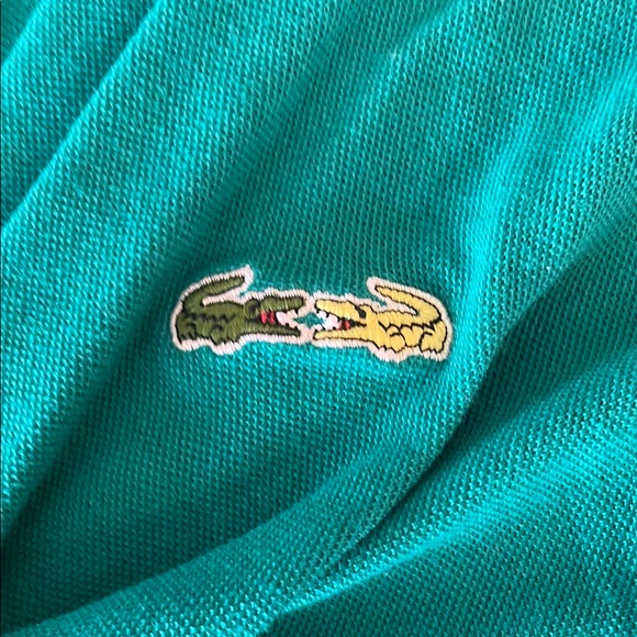 Lacoste & Malandrino EUC Teal Green Fitted Short Sleeve, Fitted Back Women’s Top - Picture 3 of 10